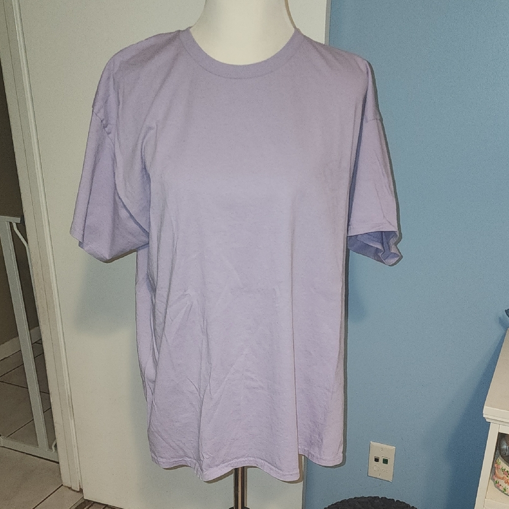 Hanes Light Purple Men's Short Sleeve Tee